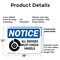 Signmission All Drivers Must Chock Wheels OSHA Notice Sign, Plastic, 18in W x 12in L, 2PK OS-2PACK-NS-P-1218-L-15219 - alternate 6